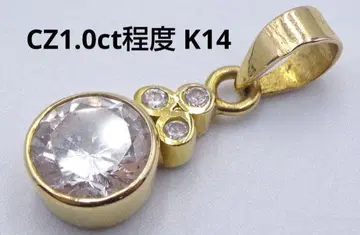 인공 다이아몬드(CZ) 펜던트 탑 K14 / 1.2g