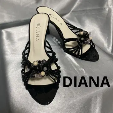 DIANA 비즈 장식 비쥬 블랙 뮬 샌들