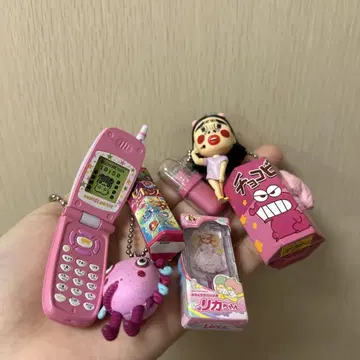 핑크 가챠가챠 키링 세트