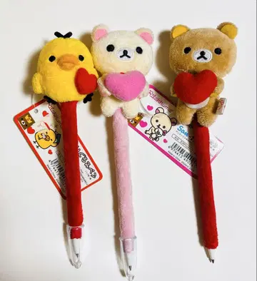 [레어] 리락쿠마 봉제인형 펜 3종 세트