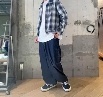 BEAMS 빅 데님 팬츠 인디고 셀비지 빨간 귀 레미 릴리프 M