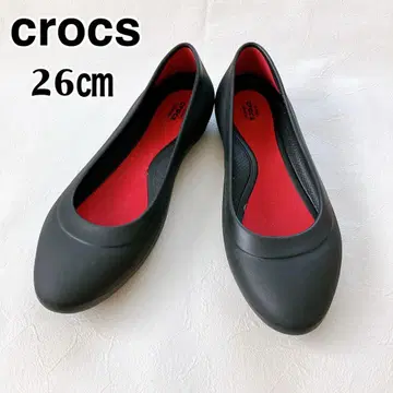 새상품급 CROCS 리나 플랫슈즈 발레 슈즈 블랙 26cm