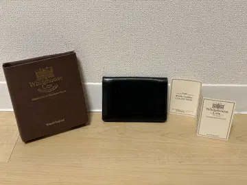 Whitehouse Cox 명함지갑 블랙 고급 가죽 카드 케이스