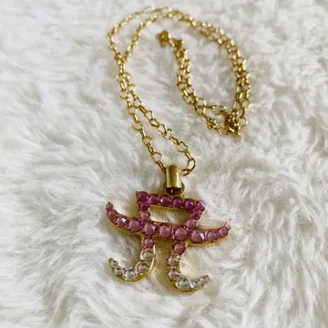 [레어] 하마사키 아유미 목걸이 A 마크 골드 큐빅 하트