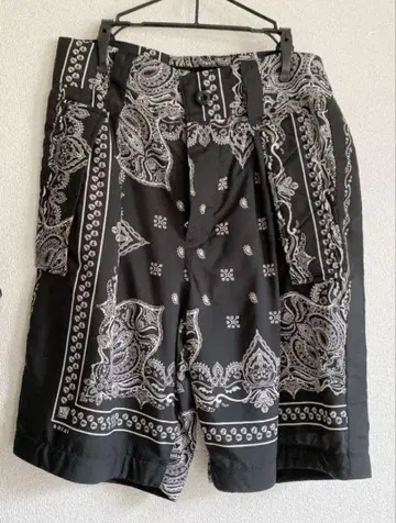 Sacai 반다나 패턴 블랙 숏팬츠 사이즈 1