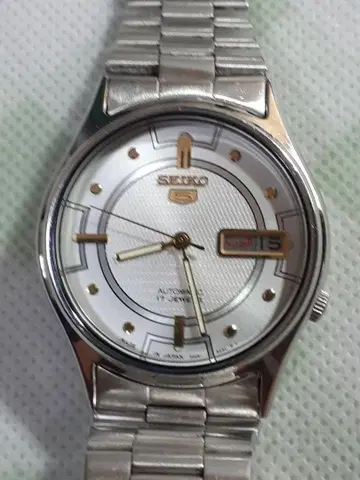 SEIKO 오토매틱 시계 실버 다이얼