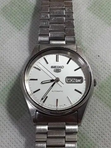 SEIKO 오토매틱 시계 실버 다이얼