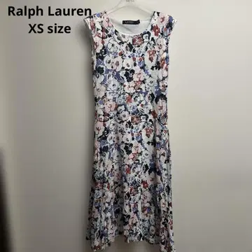 LAUREN 플라워 프린트 슬리브리스 롱 원피스 랄프 로렌