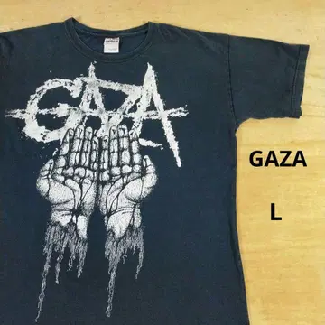 수입 구제 의류 GAZA 가자 양면 슬러지/그라인드코어 밴드 T셔츠