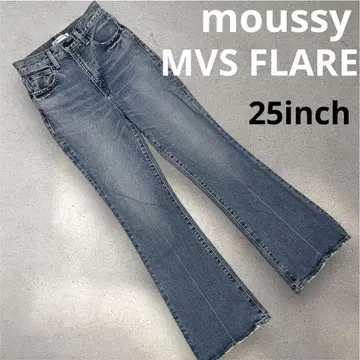 새상품급 MOUSSY MVS FLARE 25 블루 마우지 플레어 미사모