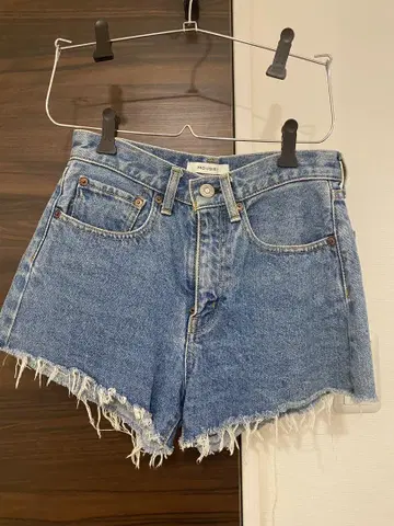 MOUSSY 데님 숏팬츠 사이즈 0 프린지 헴