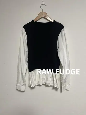 RAW FUDGE 도킹 크루넥 니트
