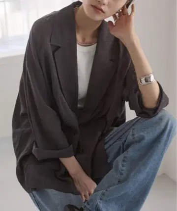 새상품 미사용 신상 ANGIE VINTAGE 시어 테일러드 재킷