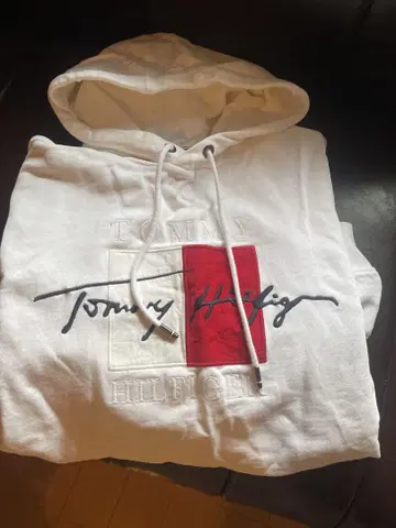 Tommy Hilfiger 화이트 후드티