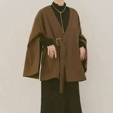 moi tytto 소매 버튼 벨트 자켓