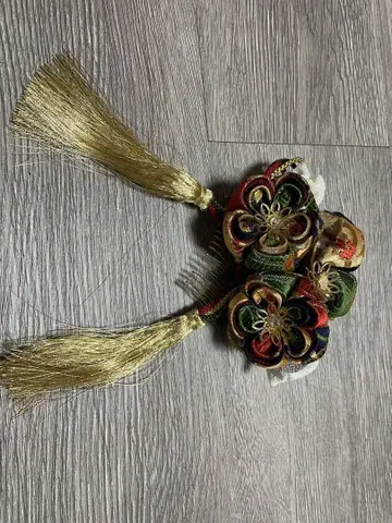 일본 의류 머리 장식 꽃 모티브 빗 포함