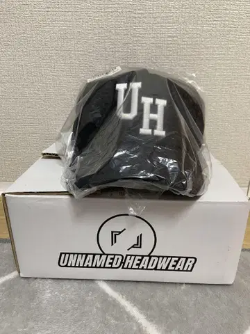 UNNAMED HEADWEAR UH 로고 캡 BOX FRAME 블랙