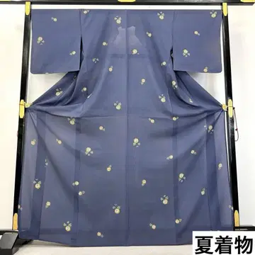 여름 기모노 코몬 감색 네이비 해바라기 NK
