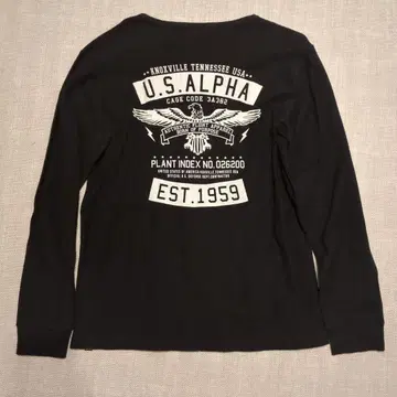 ALPHA INDUSTRIES 긴팔 T셔츠 롱T M 블랙