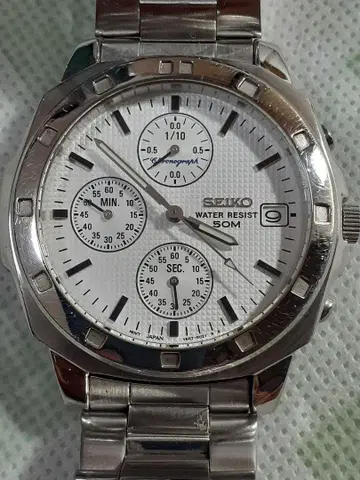 SEIKO 크로노그래프 손목시계 50M 방수