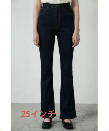 MOUSSY 마우지 하이웨스트 리버스 플레어 25인치