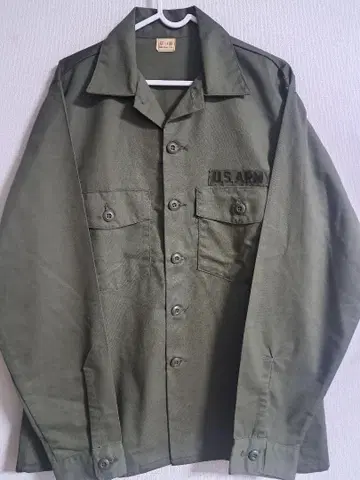 70s 밀리터리 USARMY 군용 올리브 유틸리티 셔츠 밀리터리