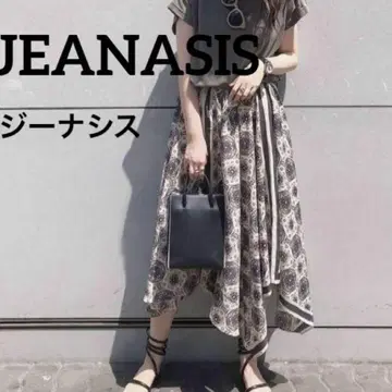 JEANASIS 스카프 비대칭 스커트 여성용 스커트