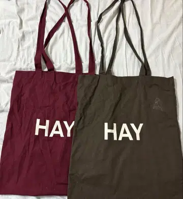 HAY 토트백 세트 버건디 브라운