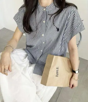 U.S. POLO ASSN. 스트라이프 반팔 셔츠 M