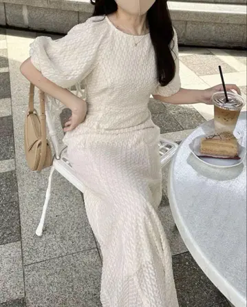nairo 나이로 시어 자카드 원피스 롱 원피스 S 사이즈
