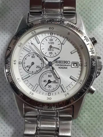 SEIKO 크로노그래프 손목시계 100m 방수