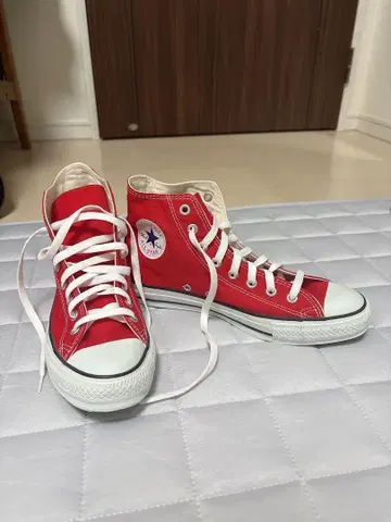컨버스 올스타 하이컷 26.5cm 빨간색 레드 스니커즈