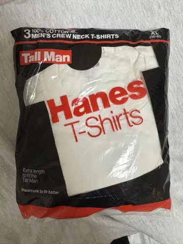 80년대 HANES 헤인즈 팩 T 3P USA 생산 1988년 생산 3