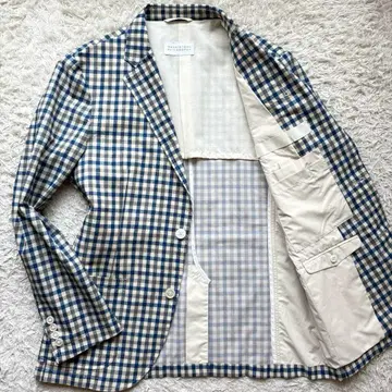 새상품급 매킨토시 언라이닝 자켓 체크 다기능 포켓 L