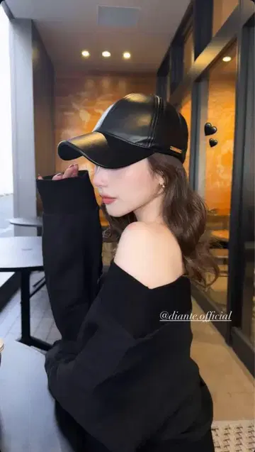 [ diante ] Initial plate leather cap