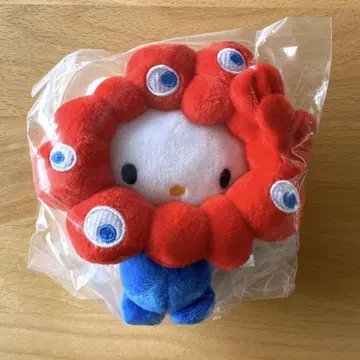 완판 키티 봉제 인형 오사카 엑스포 한정 미 카라비너 참