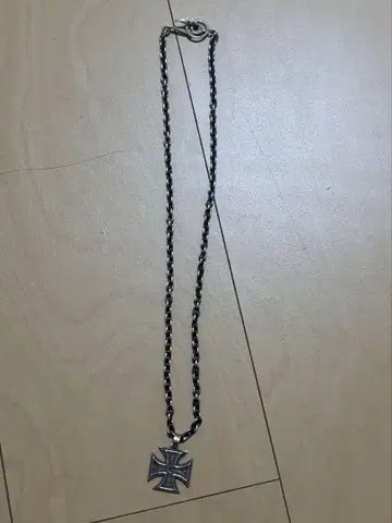CANVAS ROAD 아이언 크로스 목걸이 50cm 실버 액세서리