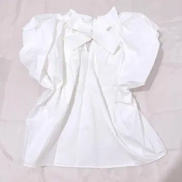 snidel 리본 개더 퍼프 슬리브 블라우스 스나이델 다나카 미나미