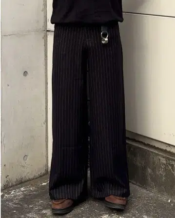 캐주얼 스트라이프 슬랙스 KA1114 블랙 M