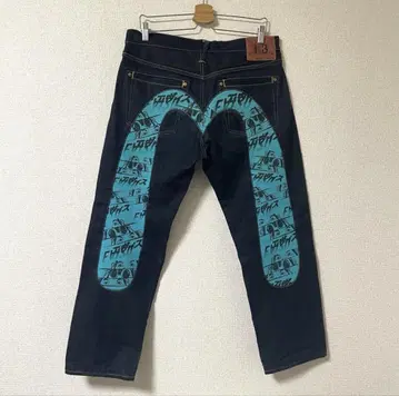 [ 초레어 ] EVISU 에비수 대흑 갈매기 데님 팬츠 33X34