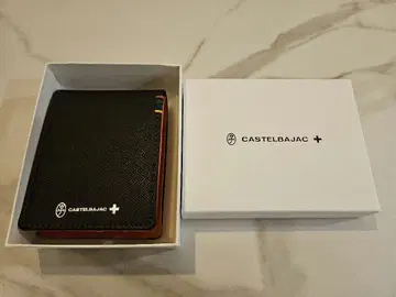CASTELBAJAC 접이식 지갑 블랙/오렌지