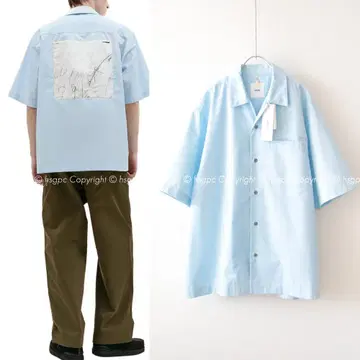 OAMC KURT SHIRT 실크 패치 오버 사이즈 셔츠 블라우스