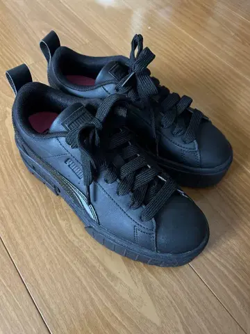 PUMA 블랙 플랫폼 스니커즈