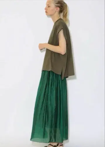 SACRA 개더 롱 스커트 38