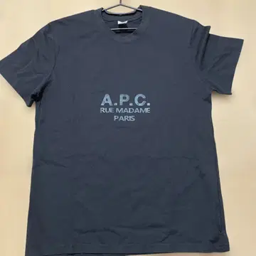 A.P.C. 프린트 로고 티셔츠 다크 블루