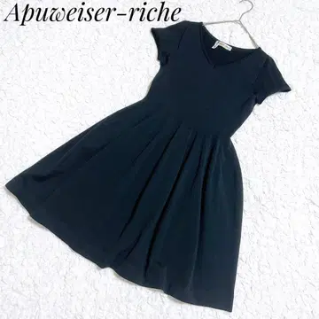 [새상품급] Apuweiser-riche 홀가먼트풍 플레어 원피스 블랙