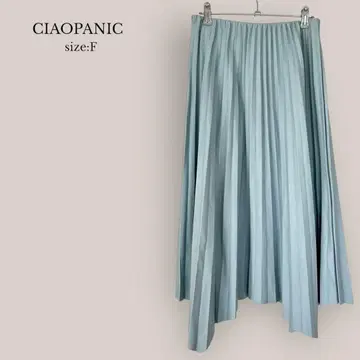 차오패닉 CIAOPANIC 비대칭 플리츠 스커트 롱 밴딩