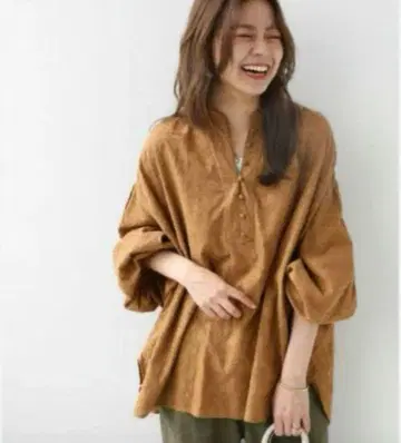 저널 스탠다드 리룸 코튼 자카드 개더 블라우스