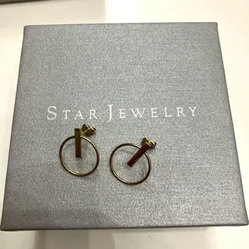 STAR JEWELRY K10 원형 귀걸이