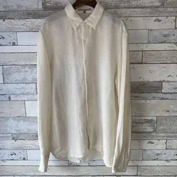 Vlas Blomme 코튼 린넨 메쉬 셔츠 size3 일본제